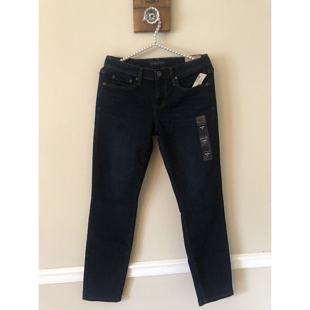 NWT Aeropostale Size 6S Skinny Blue Jeans Dark Wash Low Rise Stretch
